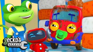 Download lagu Muddy Baby Truck's Carwash Bath Time!｜BRAND NEW Gecko's Garage｜Funny Cartoon For Kids｜Baby Robots mp3