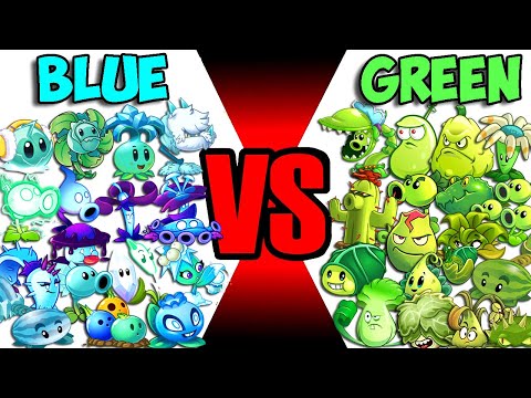 Team BLUE vs GREEN - Who Will Win? - PvZ 2 Plant Vs Plant