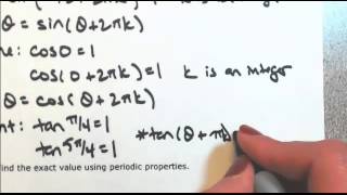 Periodic properties of the trigonometric functions