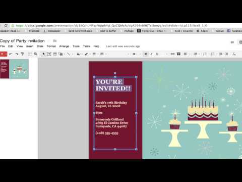 Part of a video titled How to Create a Party Invitation in Google Documents - YouTube