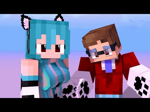 peppermint poi poi first meet aphmau new friends, miku and cg5 - minecraft animation #shorts