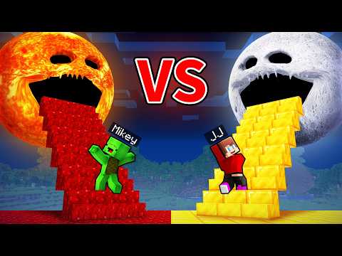 Mikey SUN vs JJ MOON WAKES UP Longest Stairs Battle in Minecraft (Maizen)