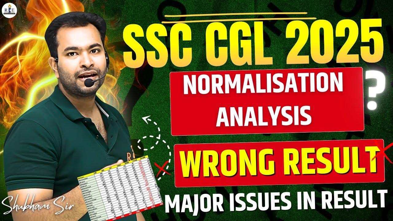 SSC CGL 2025 Normalisation Analysis| Wrong Result Exposed 😬 with proof| Shubham Sir