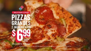  Llévate pizzas grandes con 2 ingredientes por $6.99