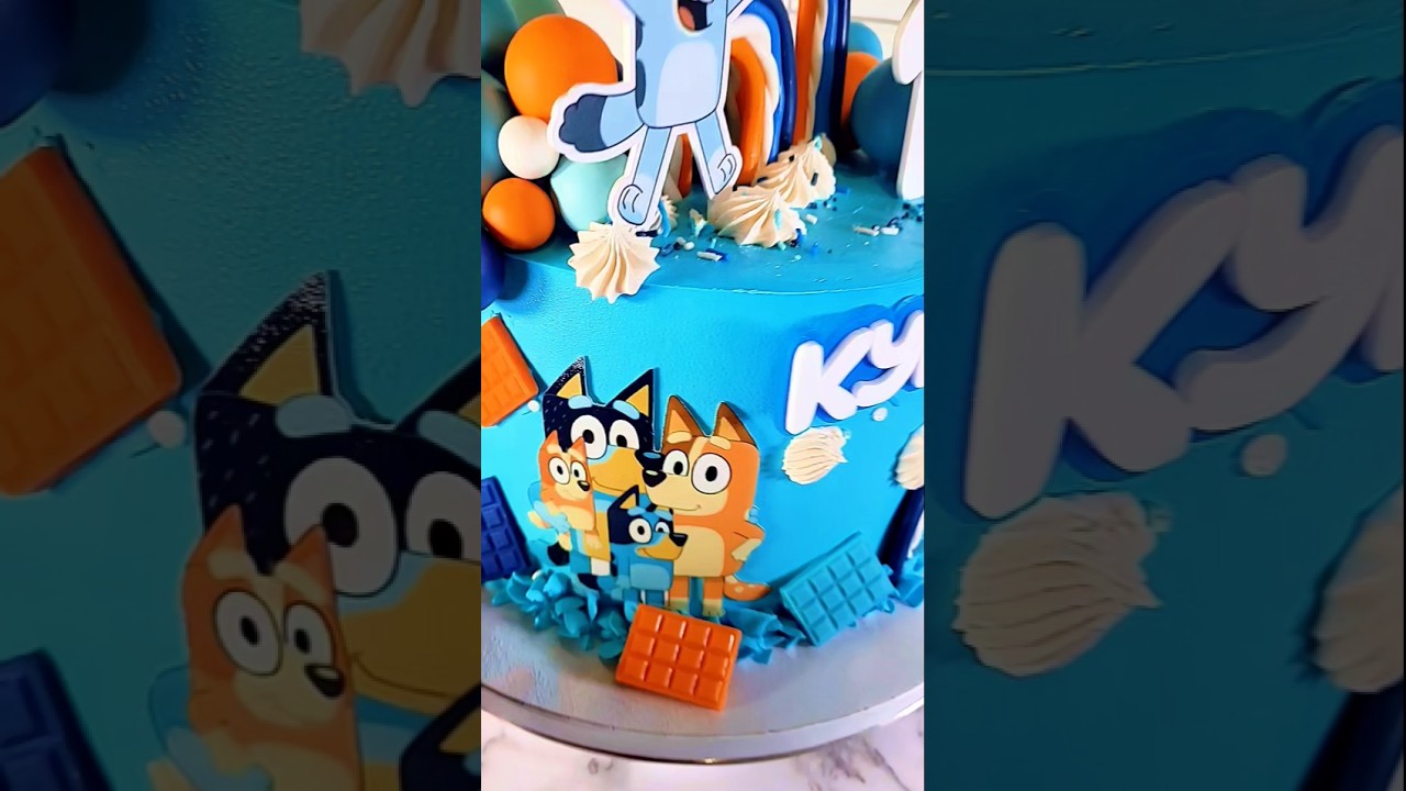 Adorable Bluey Birthday Cake! 🎂💙 #BlueyCake