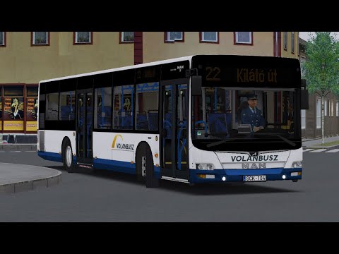 Omsi2 timelapse Szombathely 22es járat MAN Lion's City A21 Euro6 2017