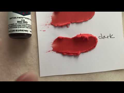 Americolor red red food coloring demo and review: How to make red icing