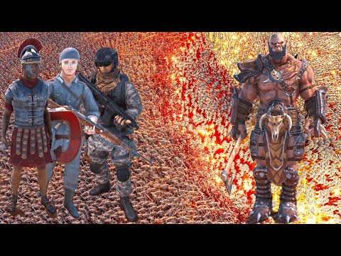 3 GREAT GENERAL'S ATTACKED BY 1,000,000 MILLION ORC ARMY ! Ultimate Epic Battle Simulator 2 | UEBS 2