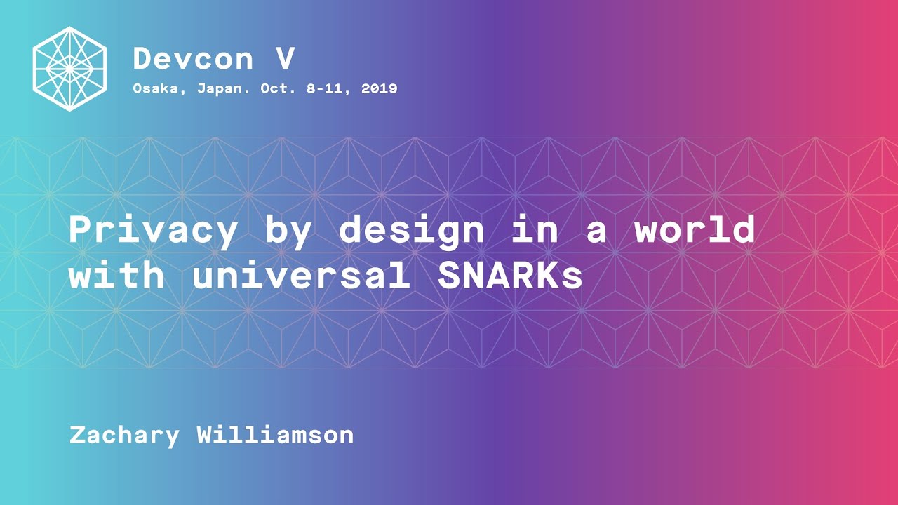 Privacy by design in a world with universal SNARKs preview