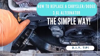 SIMPLE! HOW TO replace an Alternator on a 2011 Chrysler 300 3.6 v6 the quick easy way!