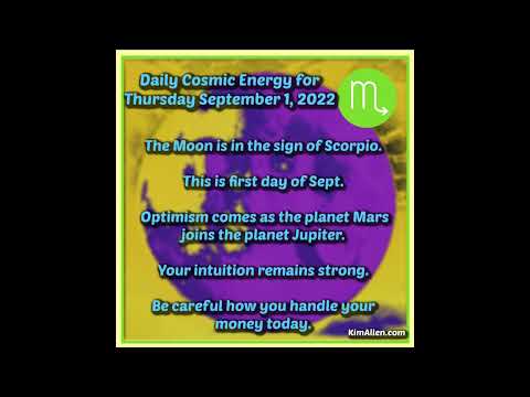 Daily Cosmic Energy for 9/1/2022