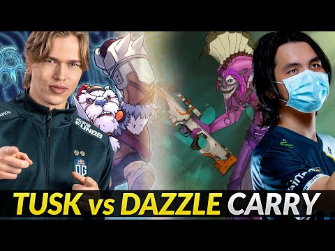Topson Tusk vs Iceiceice Dazzle - both players Experiment new Hero