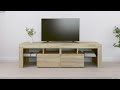 Mobile Porta TV con Luci LED Rovere Sonoma 140x36,5x40 cm - Foto miniatura 1