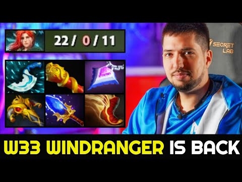 W33 Windranger is back — MID shows No Mercy 22 Kills 7.27 Dota 2