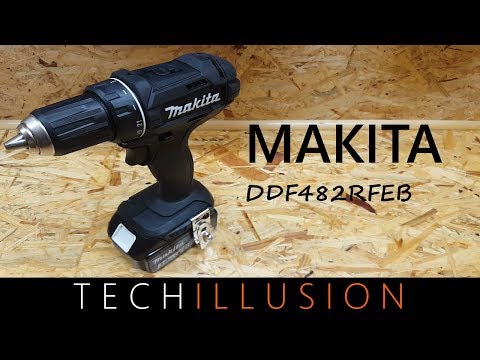 Akumuliatorinis gręžtuvas-suktuvas Makita DDF482RFEB video