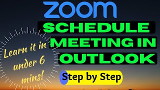 How to Schedule a Zoom Meeting in Outlook