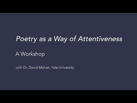 Poetry as a Way of Attentiveness: A Workshop | Theology at Saint Thomas