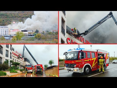 [FIRE AT THE MULINO CASINO] Intervention of the Croatian Firefighters +Units from Koper and Piran