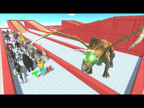 ESCAPE FROM ALIEN TRICERATOPS #2 - Animal Revolt Battle Simulator