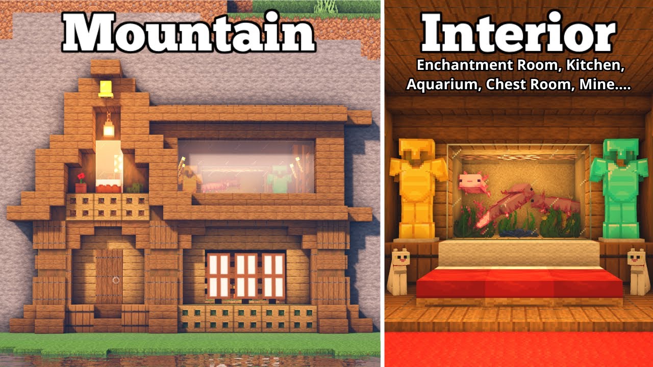 Minecraft: How To Build a Simple Mountain House - TUTORIAL - Minecraft ...