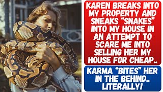 Karen Brings Snakes Into My House To Scare Me Into Selling It To Her For Cheap.. Gets Bitten A LOT!!