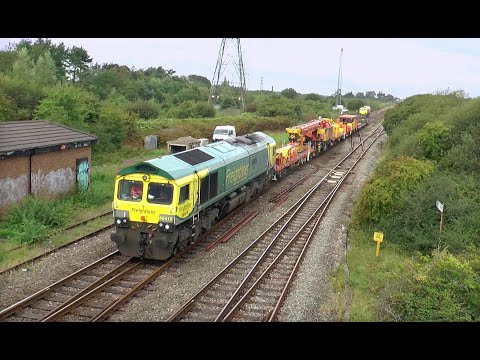 66418 & 66419 with The Crane Train from Eastleigh to Llangennech 01/09/2020