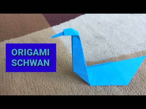 Origami Schwan Einfach - Origami Swan - Origami Schwan Falten- Basteln mit Papier