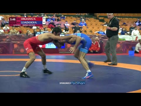 1/2 FS - 57 kg: R. DINGASHVILI (GEO) v. A. GUVAZHOKOV (RUS)