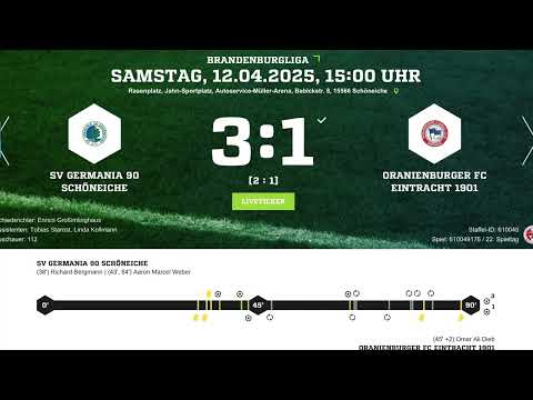 SV Germania 90 Schöneiche - Oranienburger FC Eintracht 1901 3:1 (2:1)