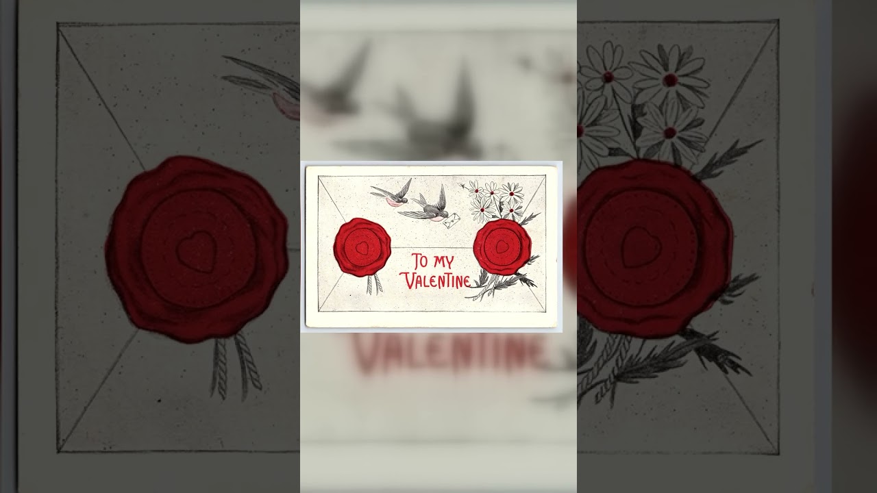 Valentine's Day Postcard, Divided Back, Early 1900s Video