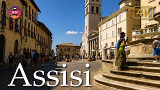 Assisi (Umbria), Italy【Walking Tour】History in Subtitles - 4K
