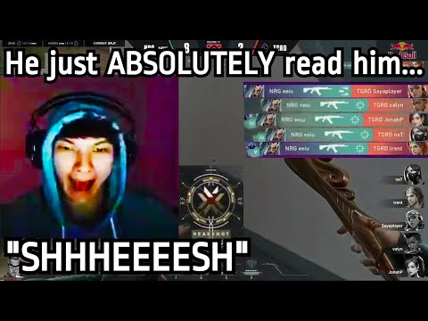 SEN Sinatraa reacts to the most INSANE 1v5 CLUTCH in VCT | NRG VS THE GUARD