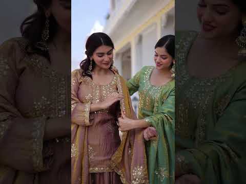 Pista Fendi Crush Kurti Sharara Set