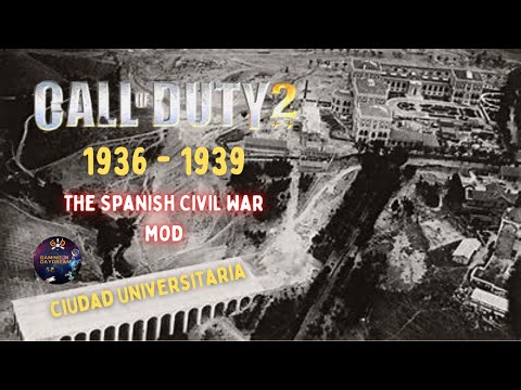 Call of Duty 2 - SPANISH CIVIL WAR MOD - BATTLE AT UNIVERSITY CITY PC 2023 GAMEPLAY