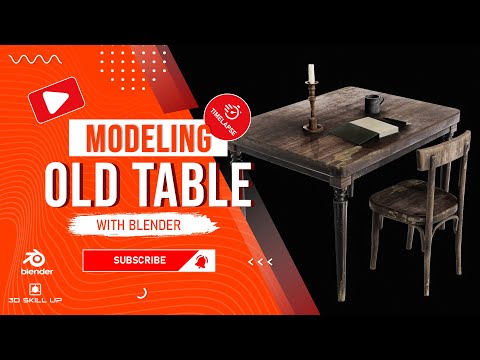 Timelapse - Modeling an Old Table with Blender