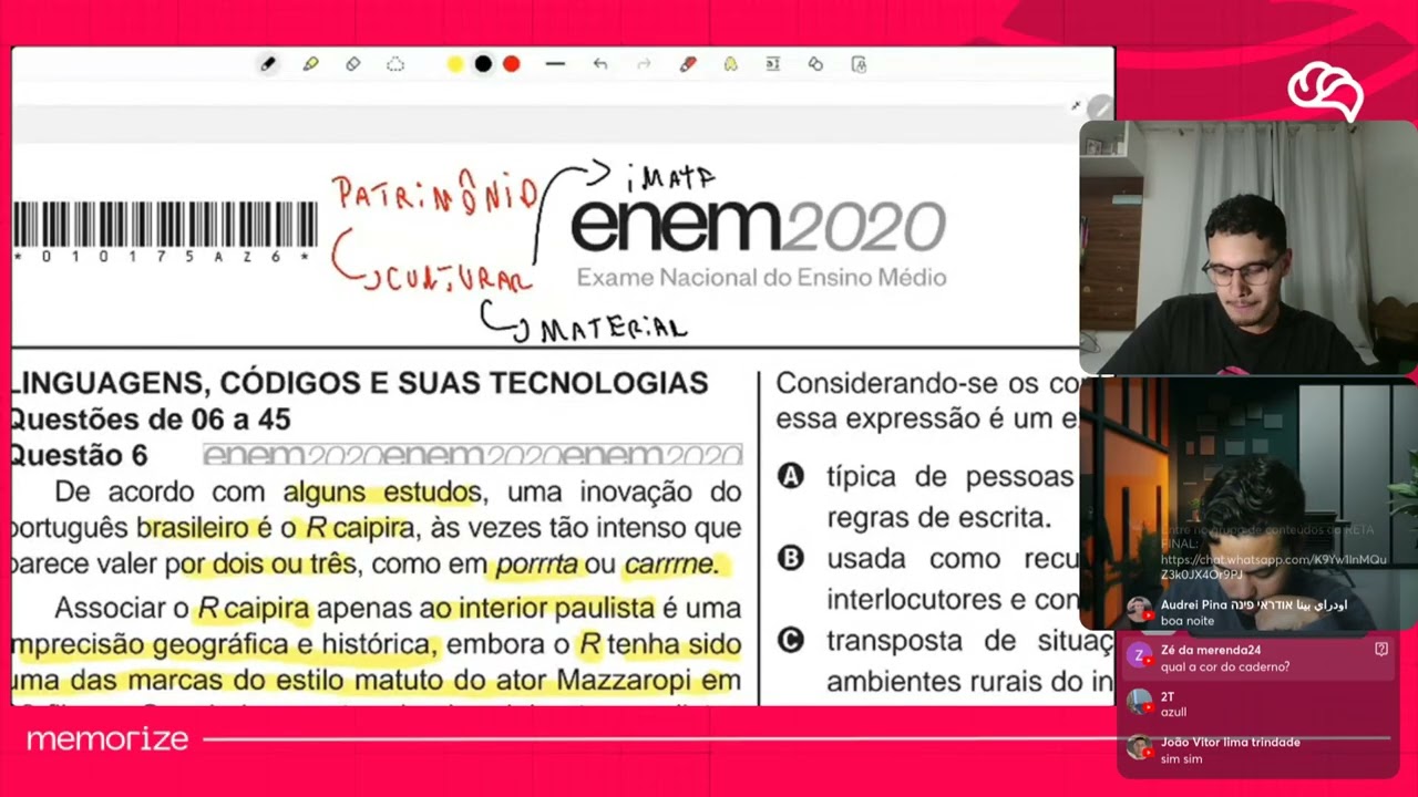 Resolução em Vídeo — Questão 6 ENEM 2020 PPL