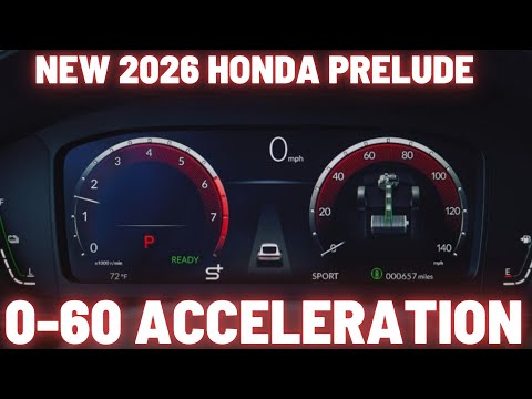 Thumbnail for 2026 Honda Prelude 0-60 mph Acceleration run by Honda Prelude