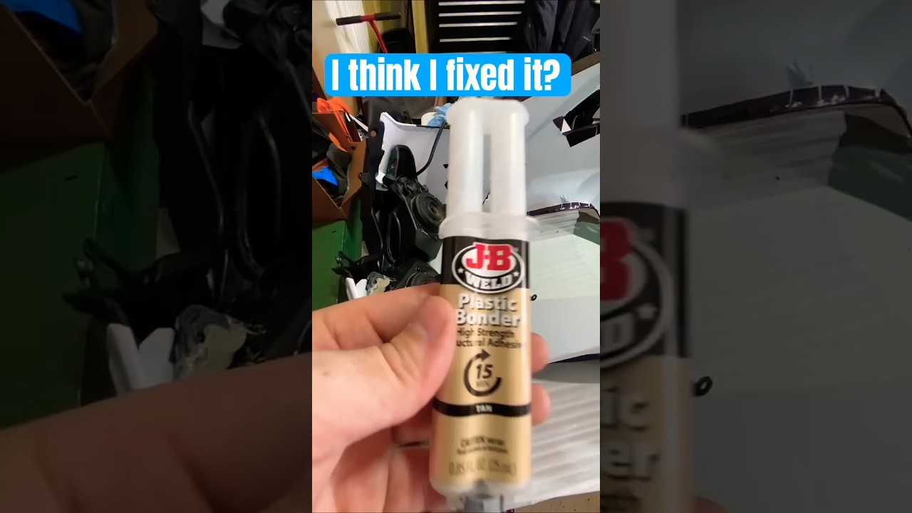 No broken plastic can stop me! #motorcycle #youtubeshorts #repair #kawasaki #garage #JBweld