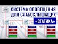 Видео система оповещения, мгн, инвалид, статика, тотально глухой, визуальное табло, хаб, каскадный коммутатор