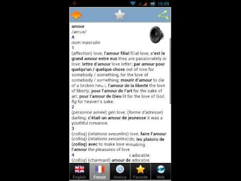 French dictionary Video