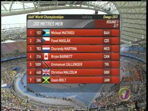 World Championship 2011 Men's 200M Heats 1 + 2