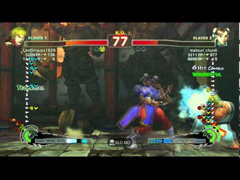 USFIV~ Ken (LeviStrauss1829) vs.  Chun-li (matsuri chunli) HD
