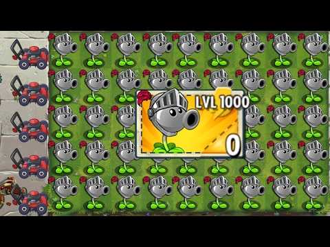 Pvz 2 Challenge - All Plants LEVEL 1 Power Up Vs 40 Tombstone Coffin