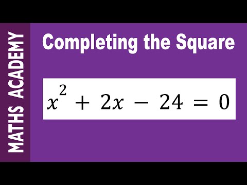 How to solve x^2+2x-24=0 by Completing the Square