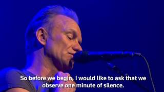 El mensaje de Sting a un año de los atentados de París
