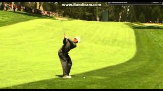 Tiger Woods awesome Stinger Punch Draw w 7i at the US Open Swing