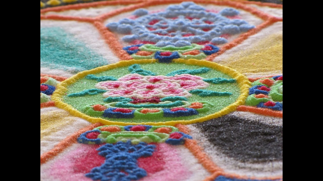 Traditional Tibetan Sand Mandala Time Lapse