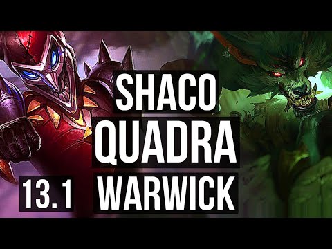 SHACO vs WARWICK (JNG) | 3.2M mastery, Quadra, 22/4/14, Legendary | EUW Diamond | 13.1