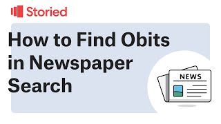 Tip Finding Obits in the Newspaper