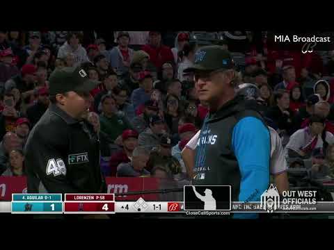 Ejection 004 - Don Mattingly Tossed by Nick Mahrley After Strike Call to Miami's Jesus Aguilar